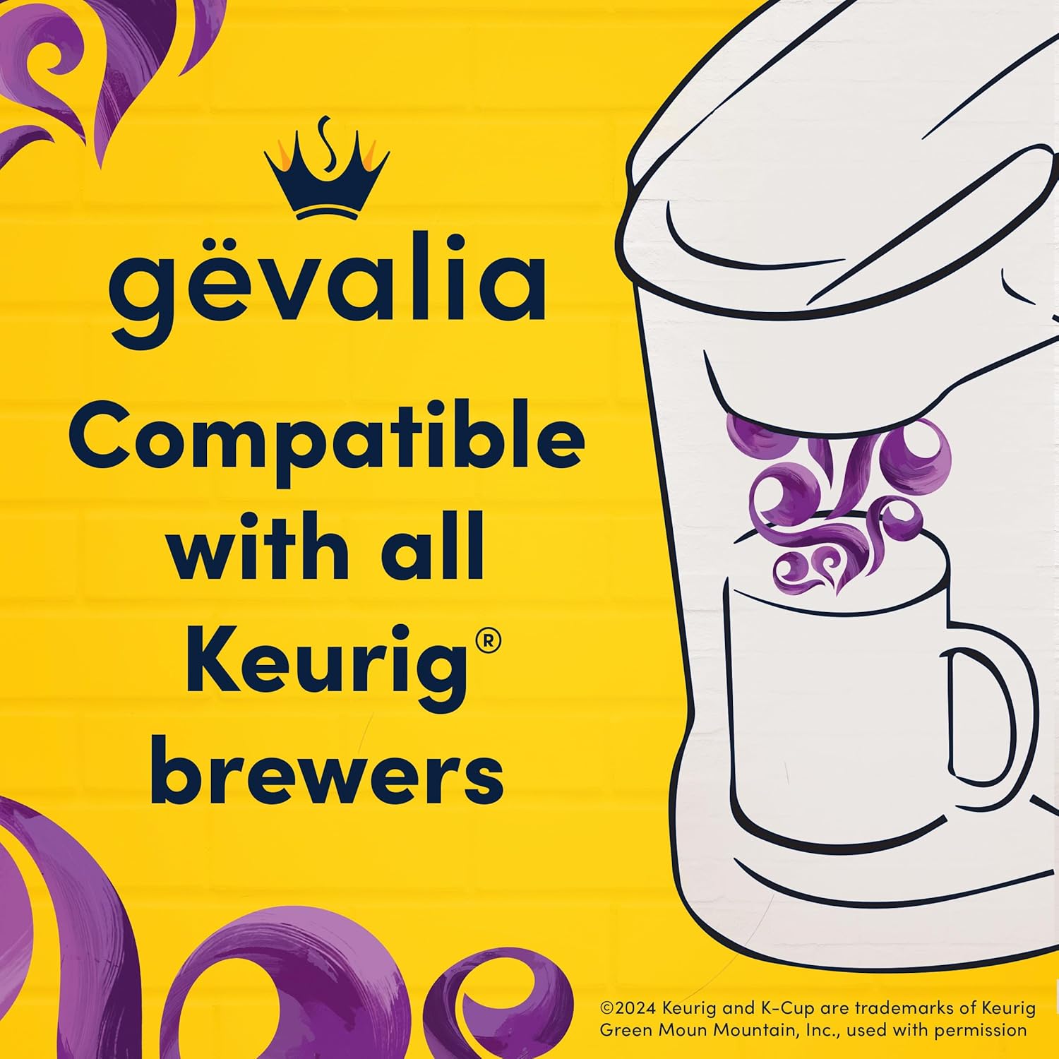 Gevalia Frothy Mocha Latte K-Cup & Single Serve Froth Kit – Clutter Free Countertop Coffee, 2-Step