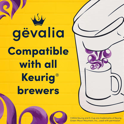 Gevalia Frothy Mocha Latte K-Cup & Single Serve Froth Kit – Clutter Free Countertop Coffee, 2-Step