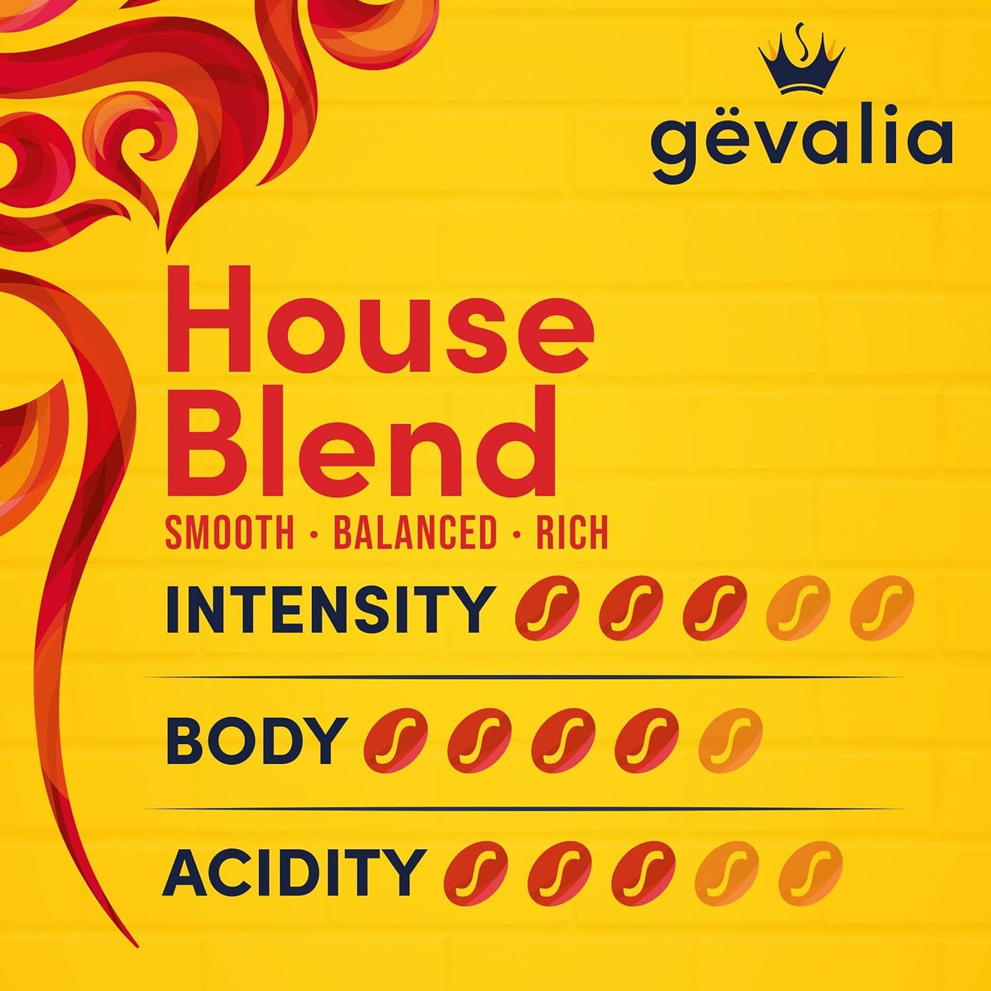 Gevalia House Blend 100% Arabica Ground Coffee – 4 Bag Multi Pack for Steady Daily Drip Brewing in Home Office