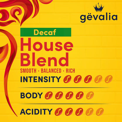 Gevalia House Blend Decaf Coffee – Caffeine-Free Calm for Bath Time and Bedtime, 12 oz Bag