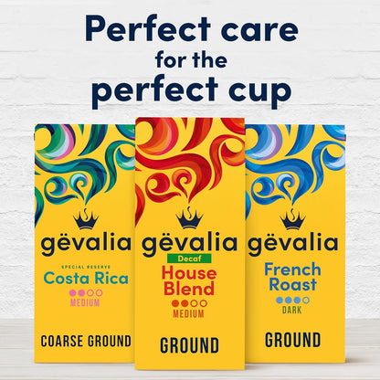 Gevalia House Blend Decaf Coffee – Caffeine-Free Calm for Bath Time and Bedtime, 12 oz Bag