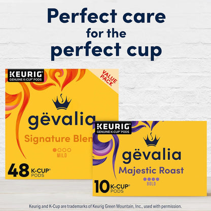 Gevalia Majestic Roast K-Cup Coffee Pods – Mindful Morning Ritual, Smooth Yet Bold Dark Roast for Calm Focused Starts