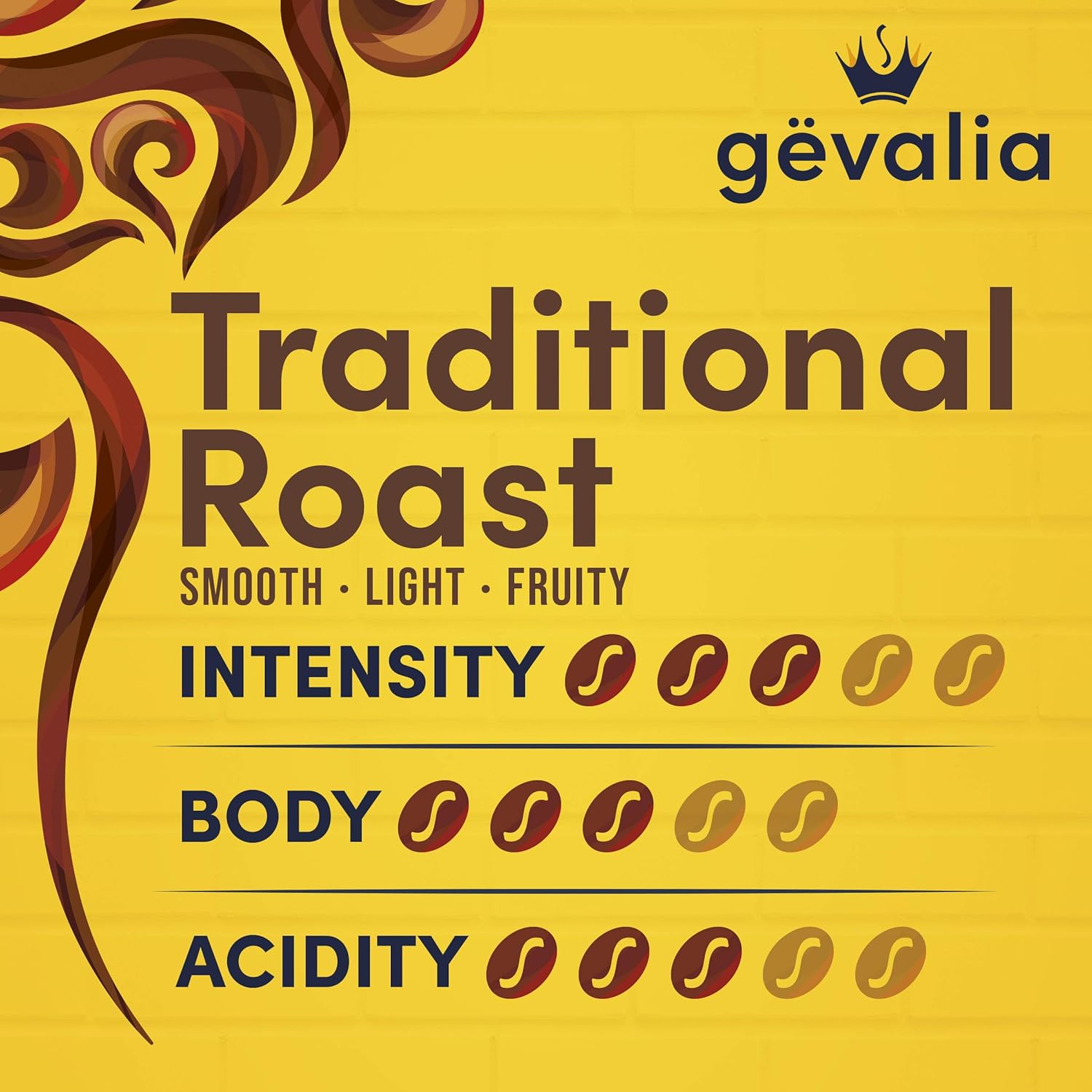 Gevalia Mild Roast Whole Bean Coffee – Simple Everyday Brew for the Intentional Kitchen, 12 oz Bag
