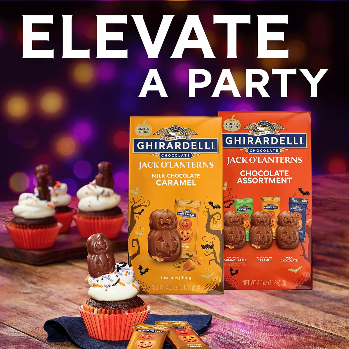 Ghirardelli Jack O' Lantern Halloween Chocolate Bag – Thoughtful Seasonal Gift for Neighbors, Teachers, and Coworkers