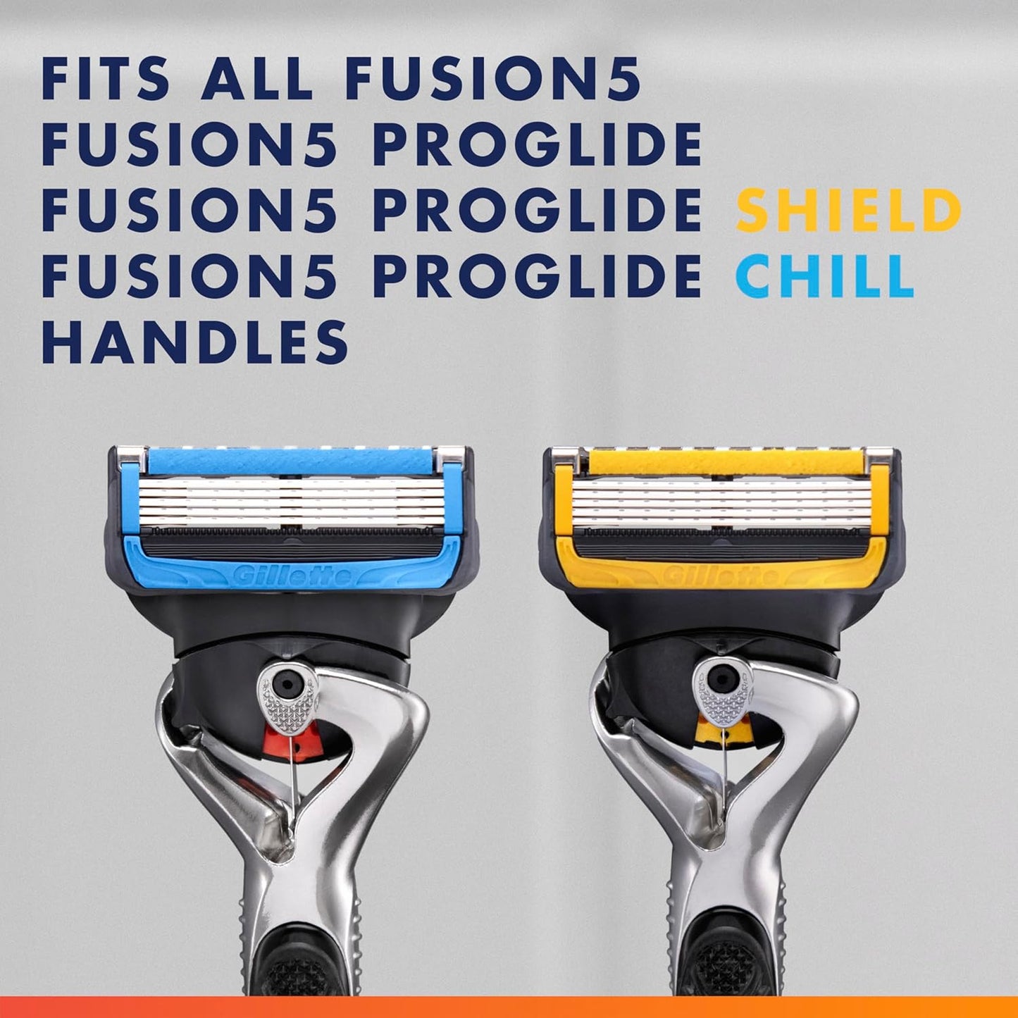 Gillette 5-Blade Cartridge Refills – 8-Count Wellness Variety Pack with Chill and Shield Lubrication for Sensitive Skin Self-Care