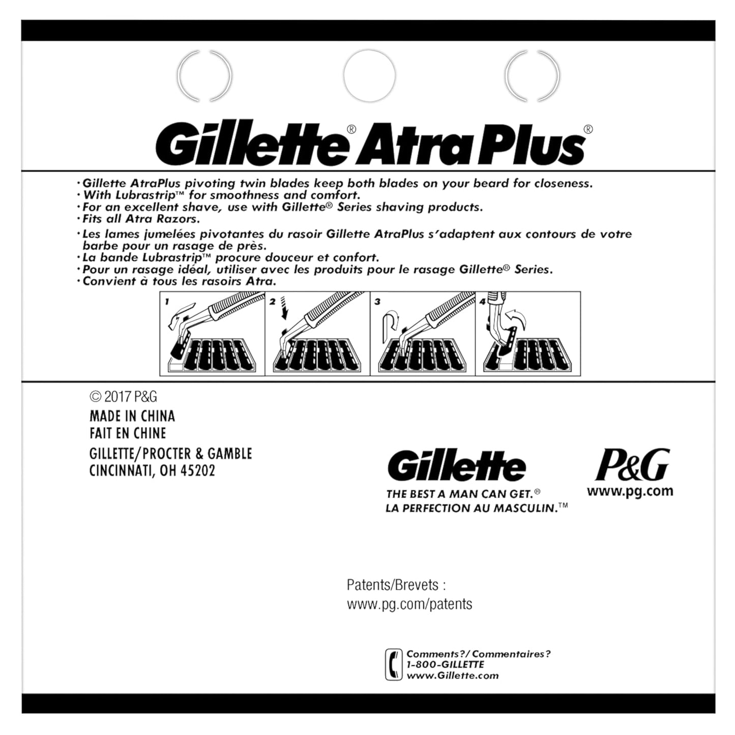 Gillette Atra Cartridge Refills, 10-Count – Gentle Lubricated Blades for Skin Comfort