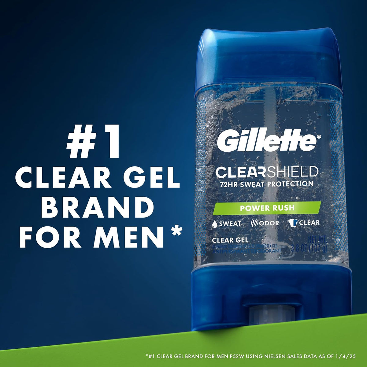 Gillette Clear Gel for Men – Simple Daily Routine Upgrade, Long-Lasting and Residue-Free