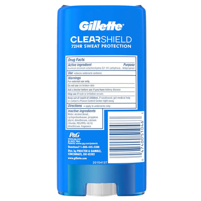 Gillette Clear Gel for Men – Simple Daily Routine Upgrade, Long-Lasting and Residue-Free