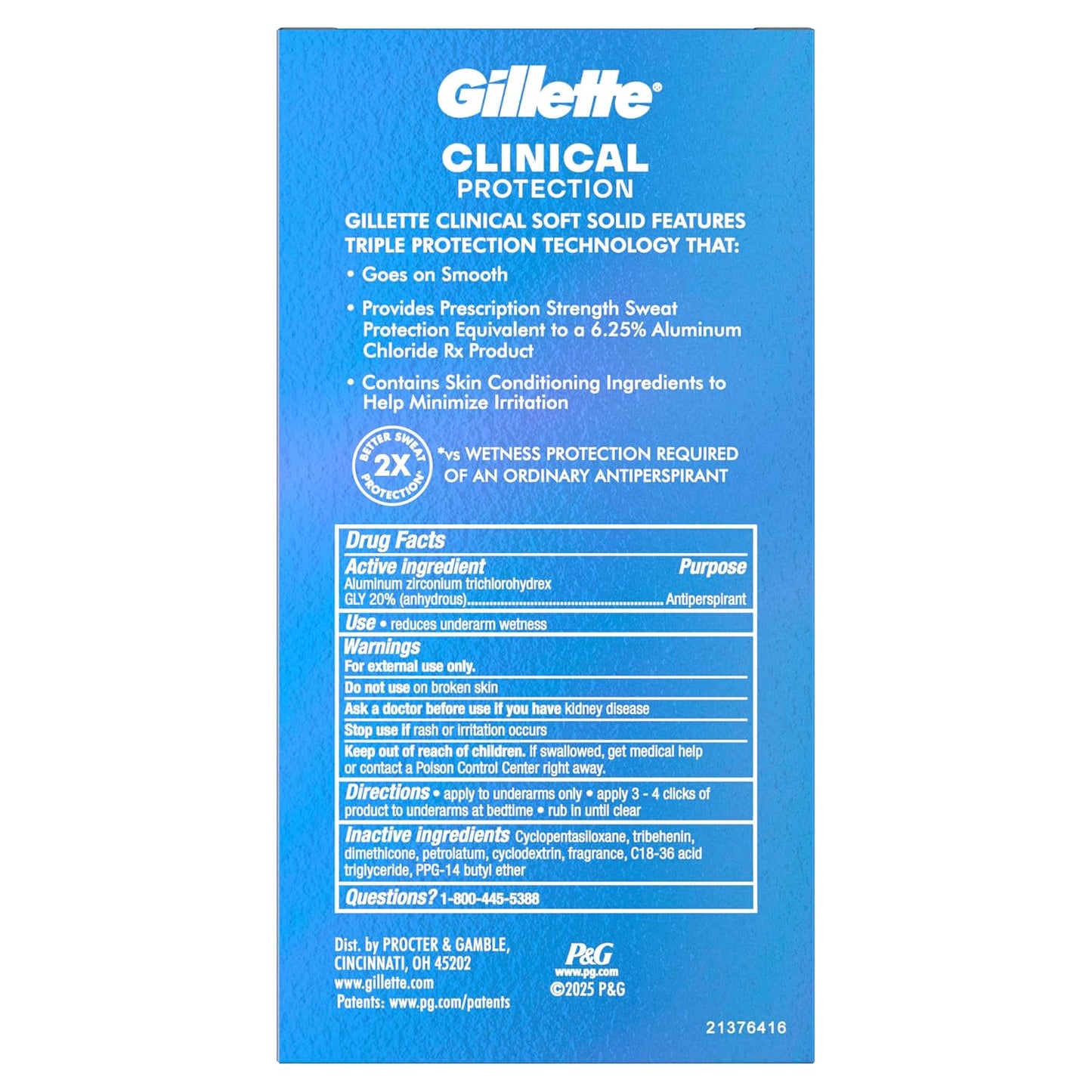 Gillette Clinical Deodorant & Antiperspirant – Prescription Strength for Stress-Free Underarm Comfort