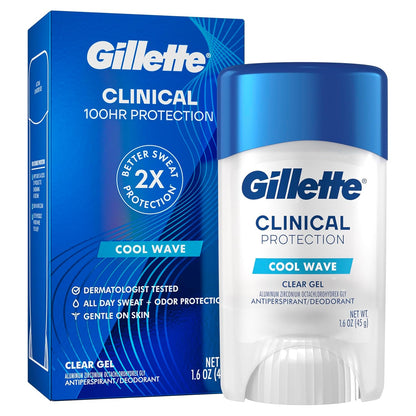 Gillette Clinical Men's Deodorant – Clinical-Strength Sweat Control for Mindful Morning Routines