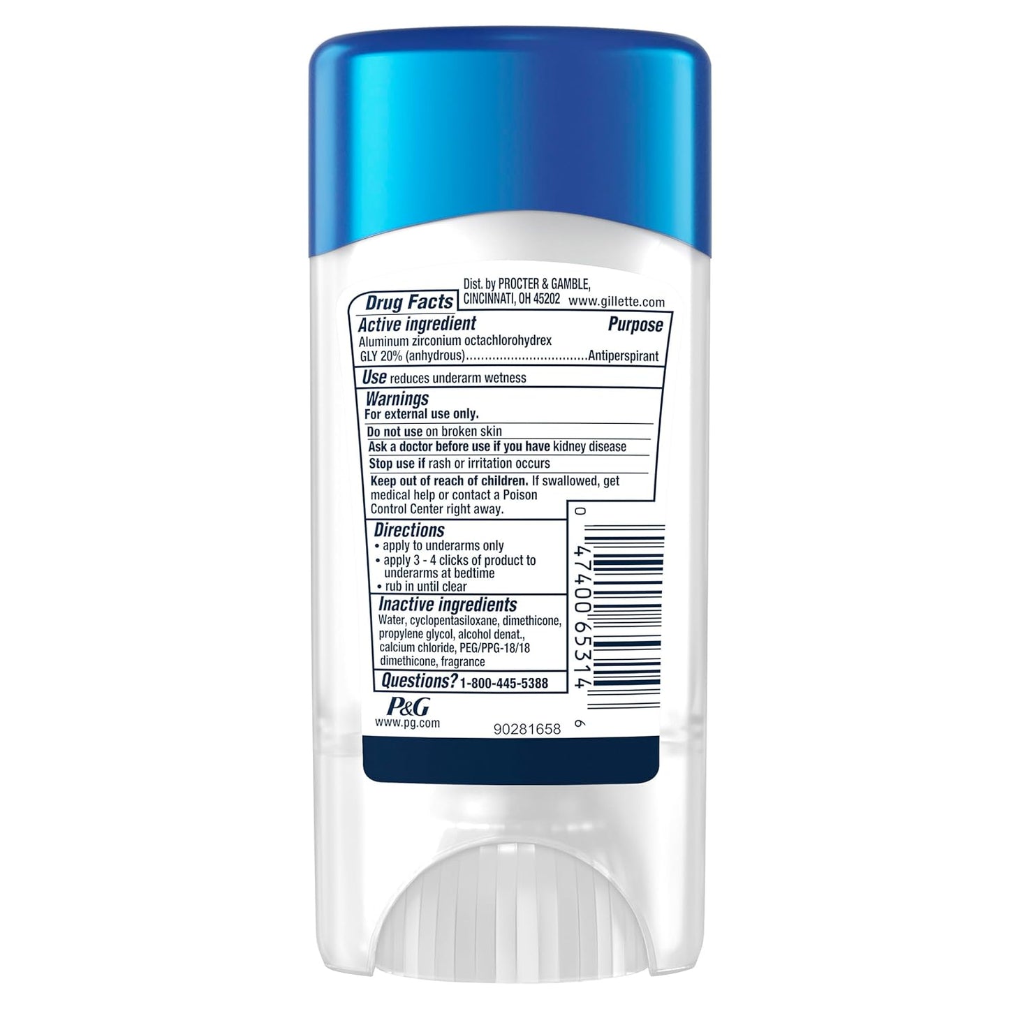 Gillette Clinical Strength Deodorant for Men – Birthday Gift Idea for Husband with Anti-White Mark Clear Gel Formula