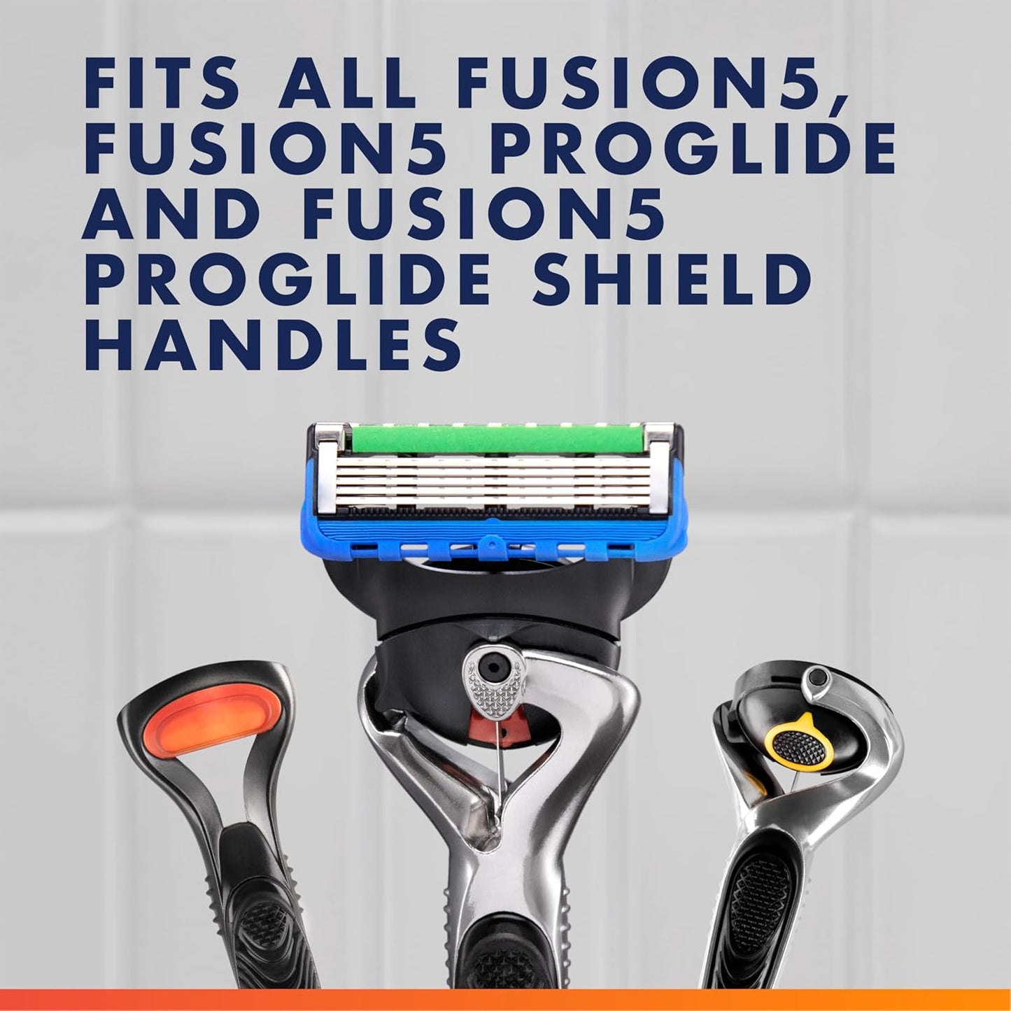 Gillette Fusion5 ProGlide Razor Blade Refills – Travel-Ready Cartridges for Trips and Gym Bags, 5 Count