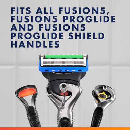 Gillette Fusion5 ProGlide Razor Blade Refills – Travel-Ready Cartridges for Trips and Gym Bags, 5 Count