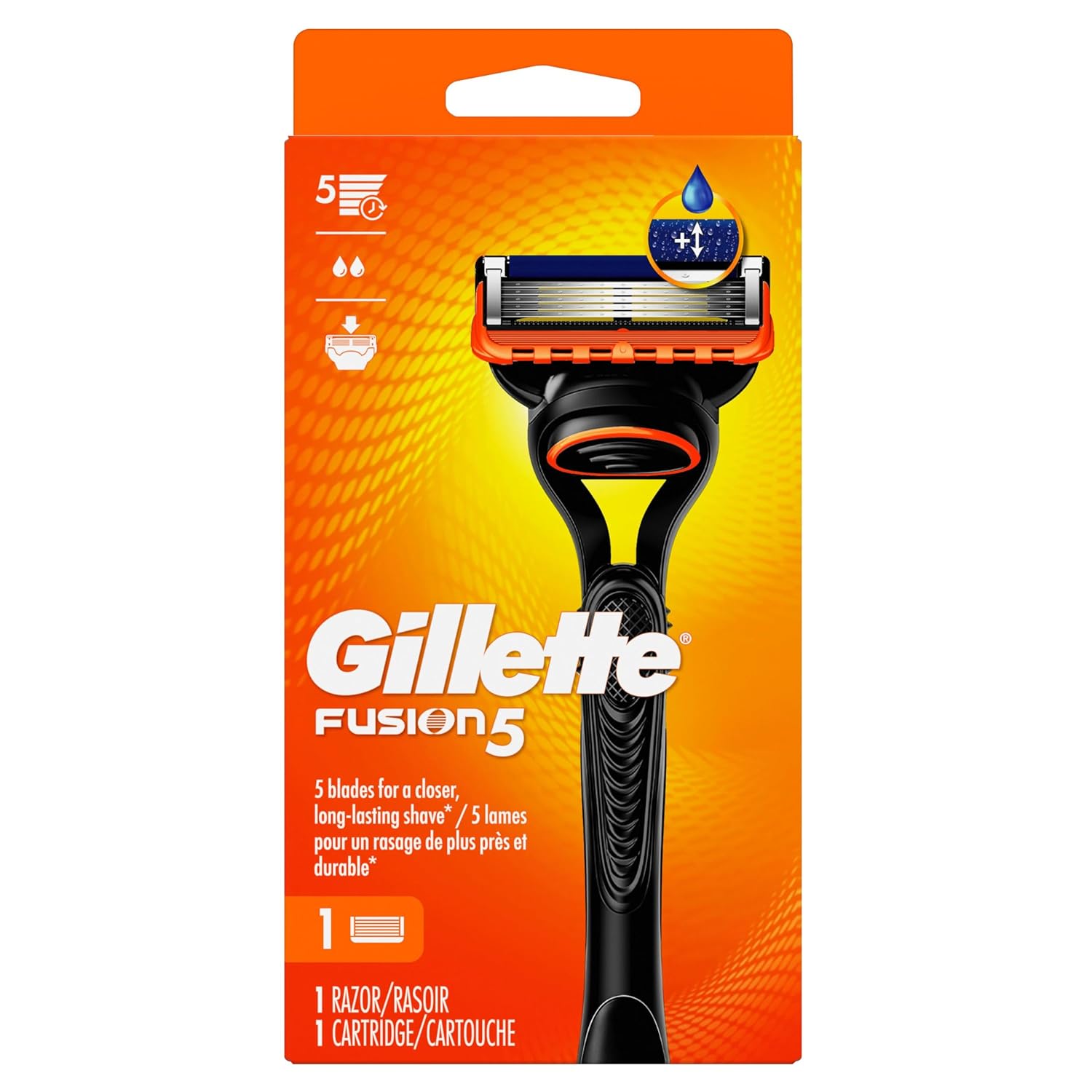 Gillette Fusion5 Razor for Men – Birthday Gift for Dad or Husband, 5-Blade Manual Shave Kit