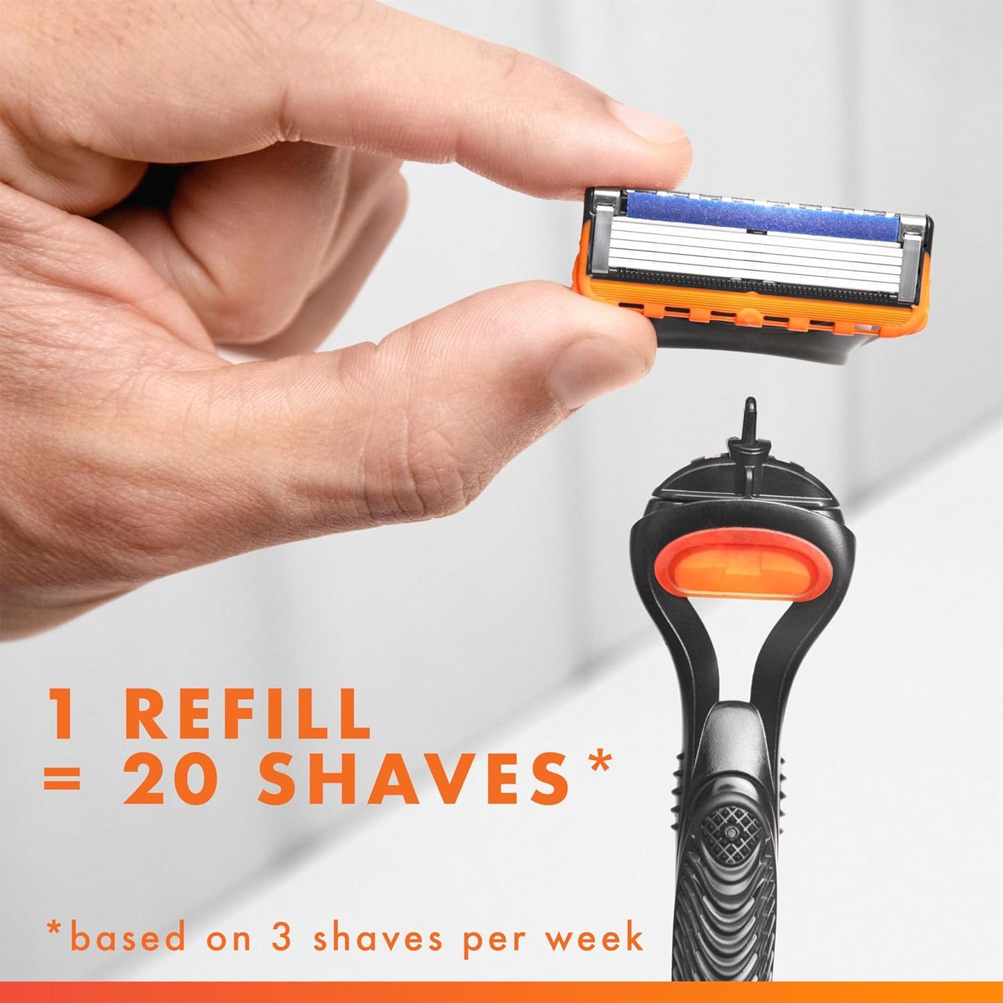 Gillette Fusion5 Razor for Men – Birthday Gift for Dad or Husband, 5-Blade Manual Shave Kit