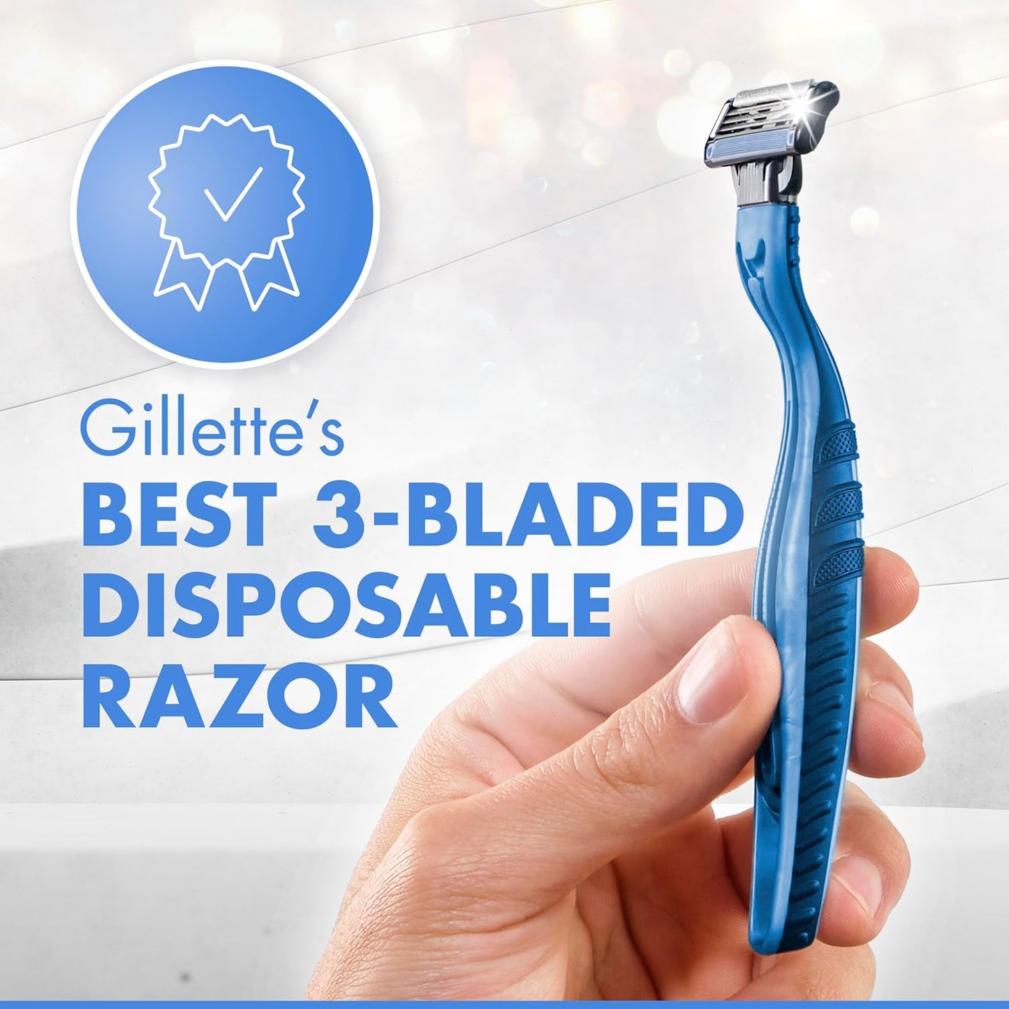 Gillette Mach3 Disposable Razors for Men, 3 Count Practical Gift for Dad on Father's Day or His Birthday