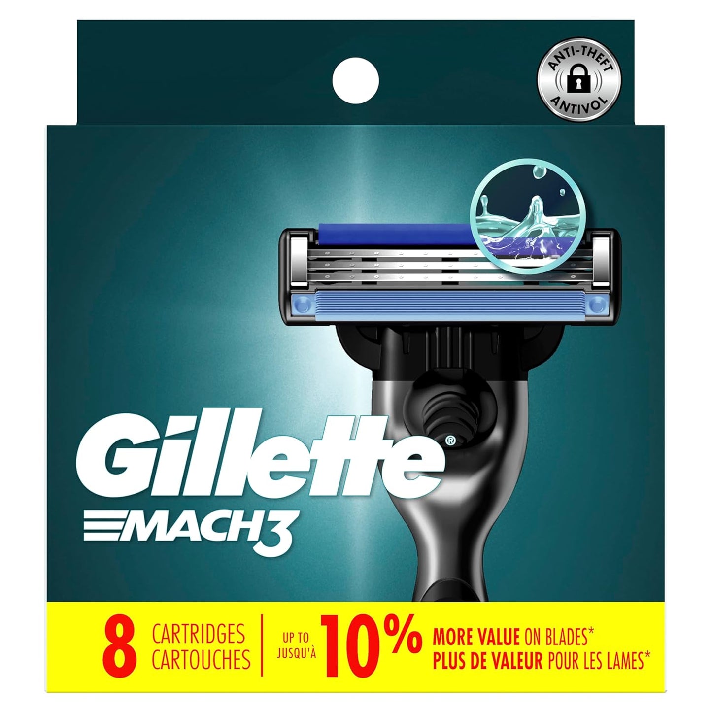 Gillette Mach3 Razor Refills for Men, 12 Count Cartridges for the Minimalist Grooming Drawer