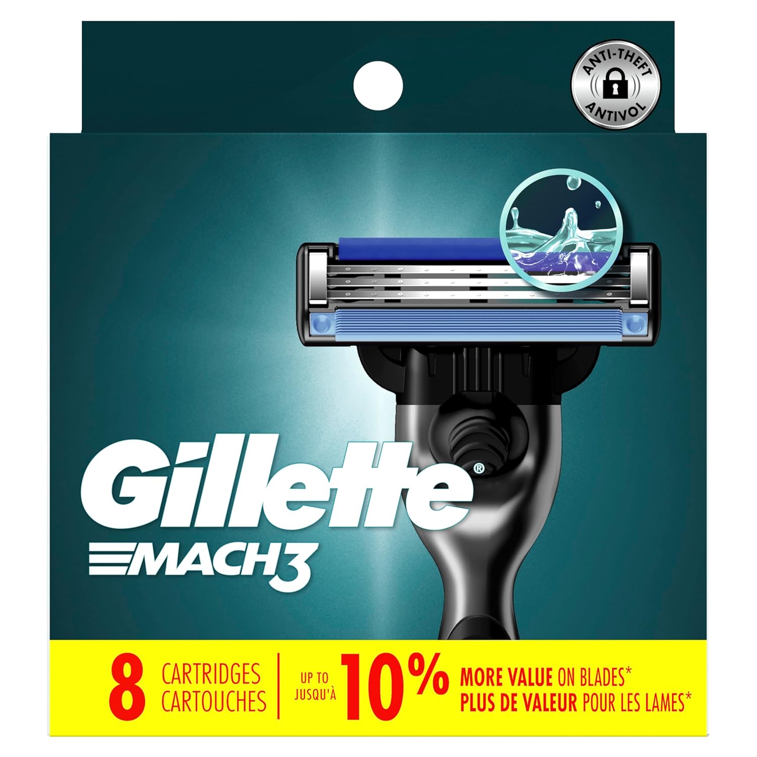 Gillette Mach3 Razor Refills for Men, 12 Count Cartridges for the Minimalist Grooming Drawer