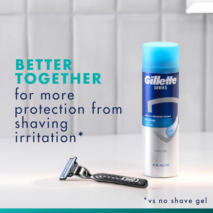 Gillette Mach3 Shaving Set – Thoughtful Father's Day Gift for Dad, 3-Blade Cartridge Refills Bundle