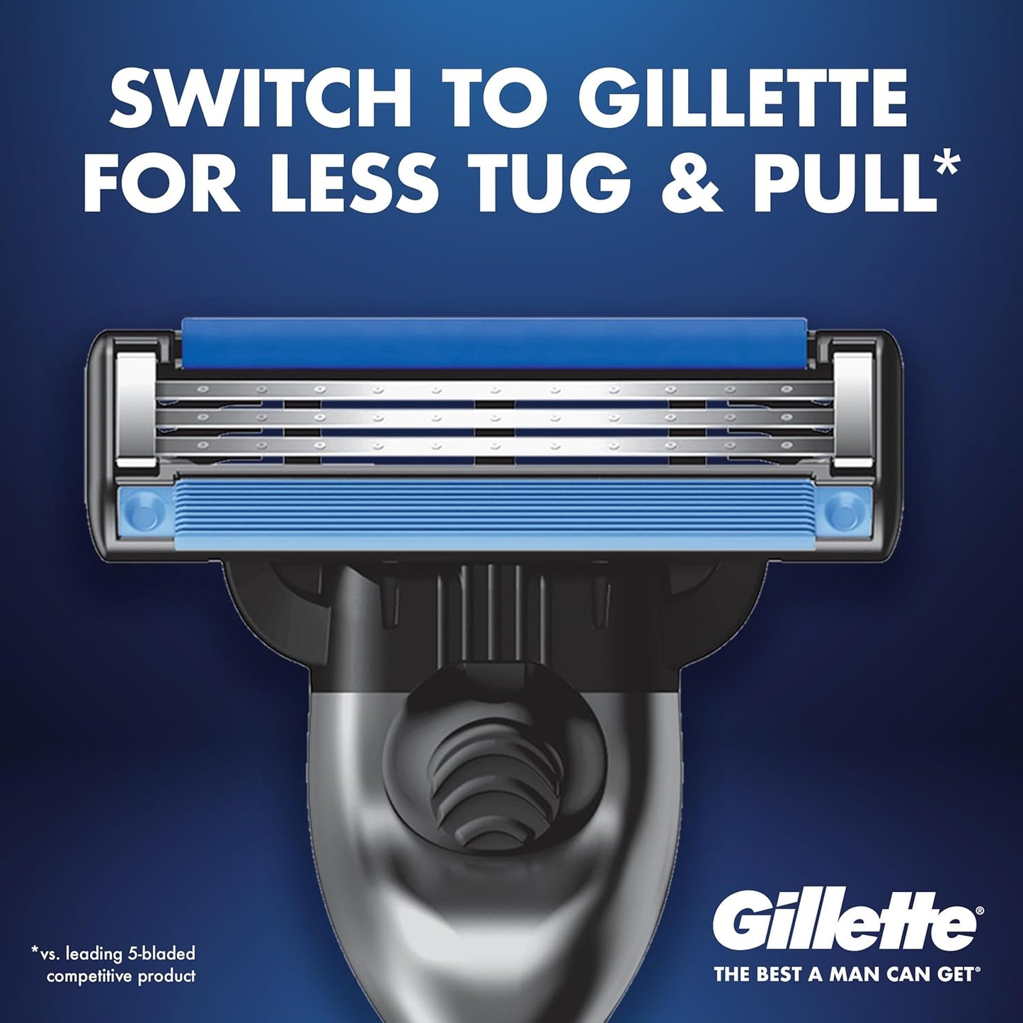 Gillette Mach3 Travel Razor – Durable Stainless Steel Handle for Gym Bags and Weekend Trips, 2 Refills
