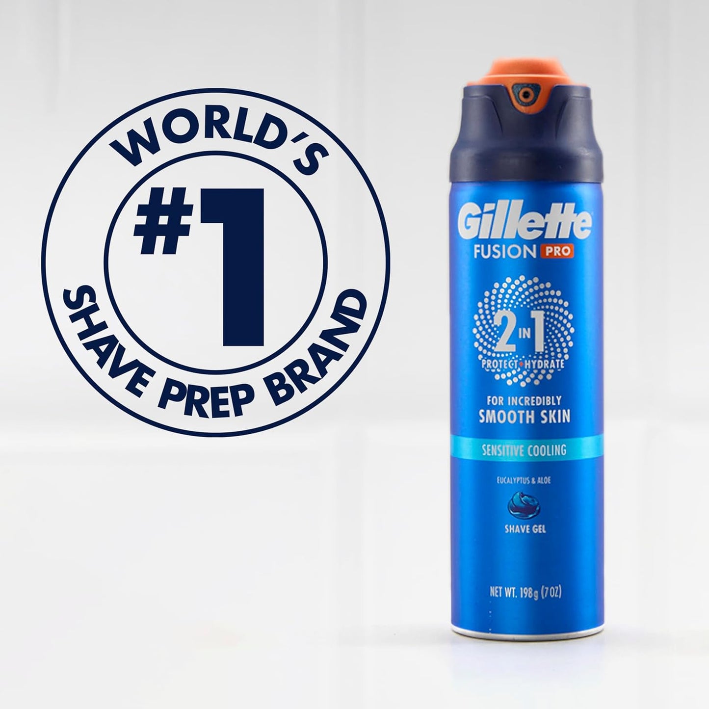 Gillette PRO Shaving Gel for Men – Irritation-Free Shave for Razor Burn and Redness, Sensitive Skin ProGlide Twin Pack 14oz