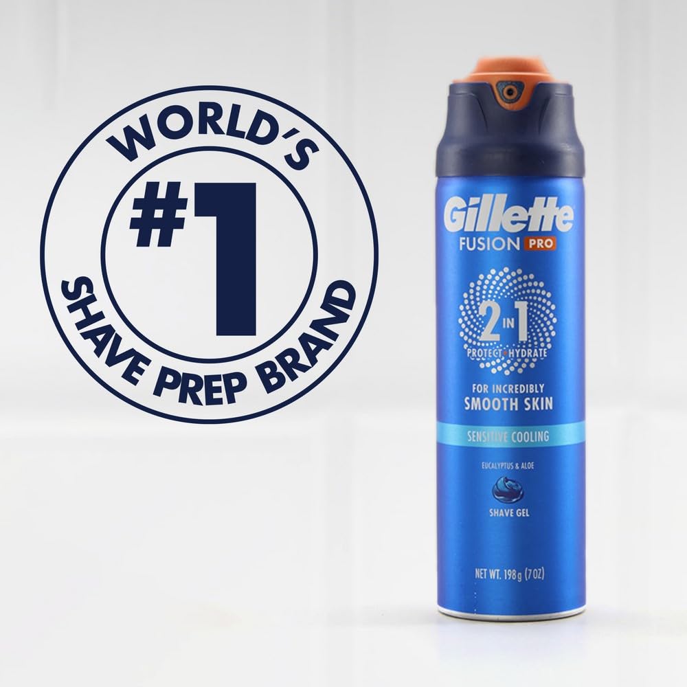 Gillette PRO Shaving Gel – Practical Grooming Gift for Him, 7oz ProGlide Sensitive Skin