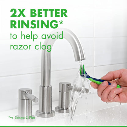 Gillette Sensor3 Sensitive Disposable Razors – Self-Care Shave for Irritation-Free Skin, 8 Count