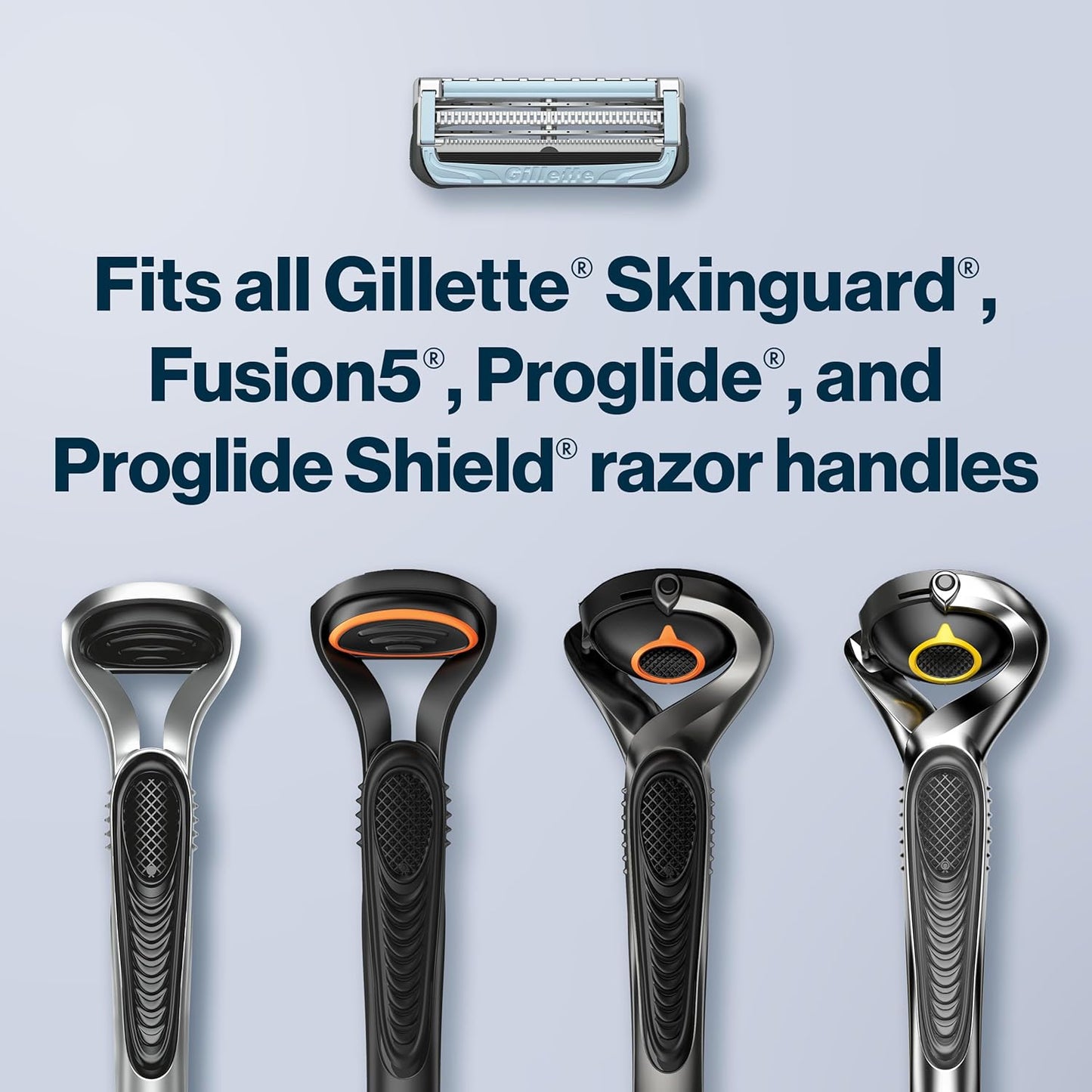 Gillette SkinGuard Blades for Men – Soothing Morning Shave Ritual, 8 Refill Cartridges for Sensitive Skin