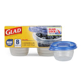 Glad To Go Salad Container with Separate Dressing Cup for Clean Eating, BPA-Free Meal Prep Box