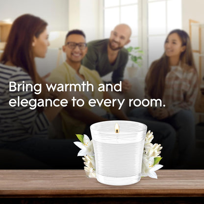 Glade 1-Wick Clean Linen Candle Jar – Reusable Glass Container for Living Room and Bedroom Decor, 4.08 Oz, 2 Count