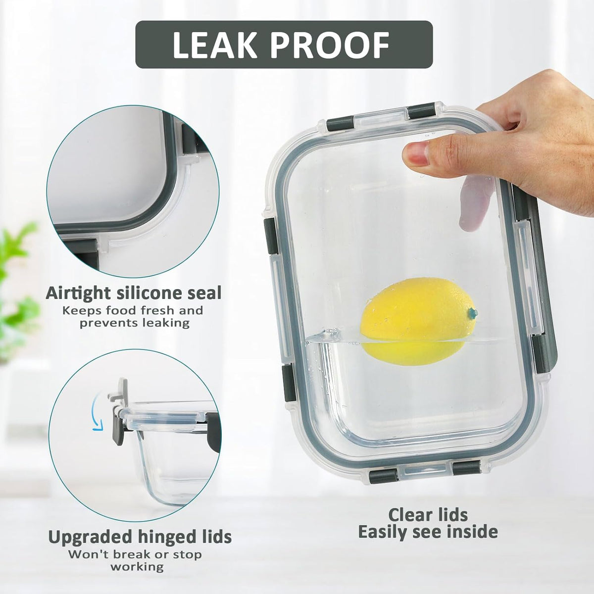 glass body safe for microwave, oven, freezer, and dishwasher (lids not for microwave/oven)