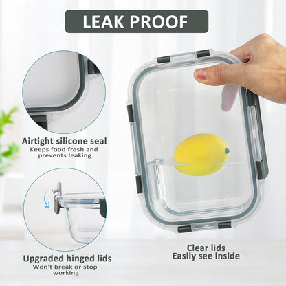 glass body safe for microwave, oven, freezer, and dishwasher (lids not for microwave/oven)