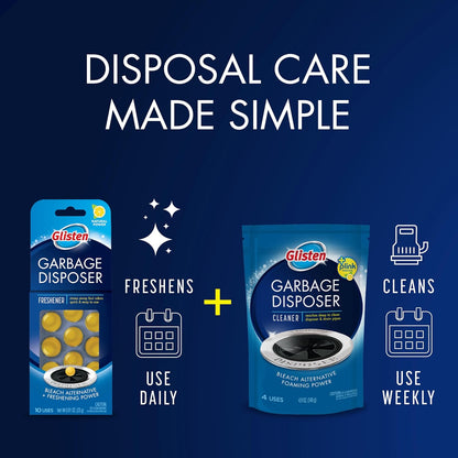 Glisten Garbage Disposer Freshener – Designer-Inspired Sink Care, Elegant Lemon Drain Capsules