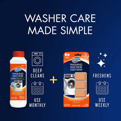 Glisten Washing Machine Cleaner – Septic and Plumbing Safe Washer Care with No Harsh Fumes