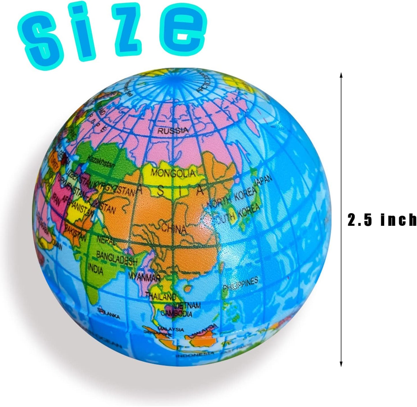 globe design printed with world map for educational value