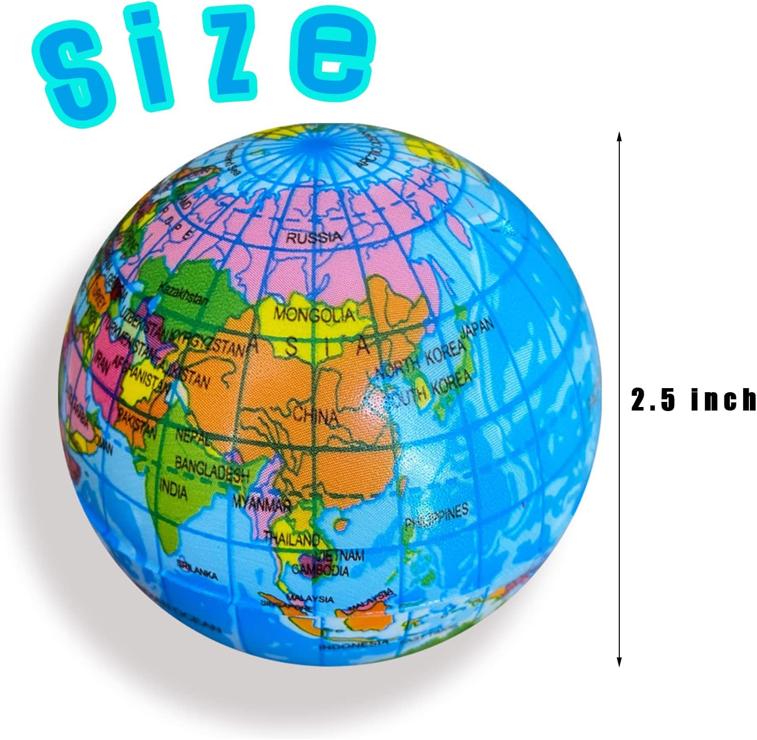 globe design printed with world map for educational value