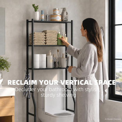 GloTika Over Toilet Organizer – First-Home Move-In Gift for Couples Setting Up a Shared Bathroom