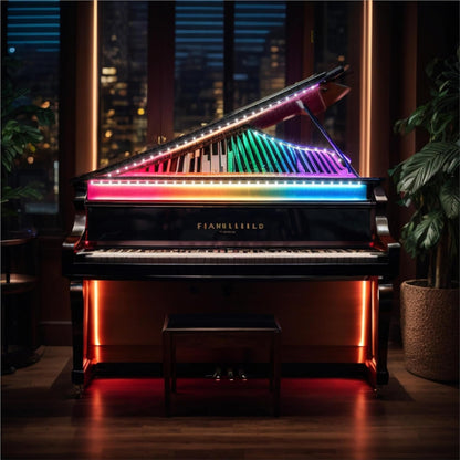 GlowGlide Battery Powered LED Strip Lights – Thoughtful Birthday Gift for Her, RGB Bedroom Accent Light with Remote