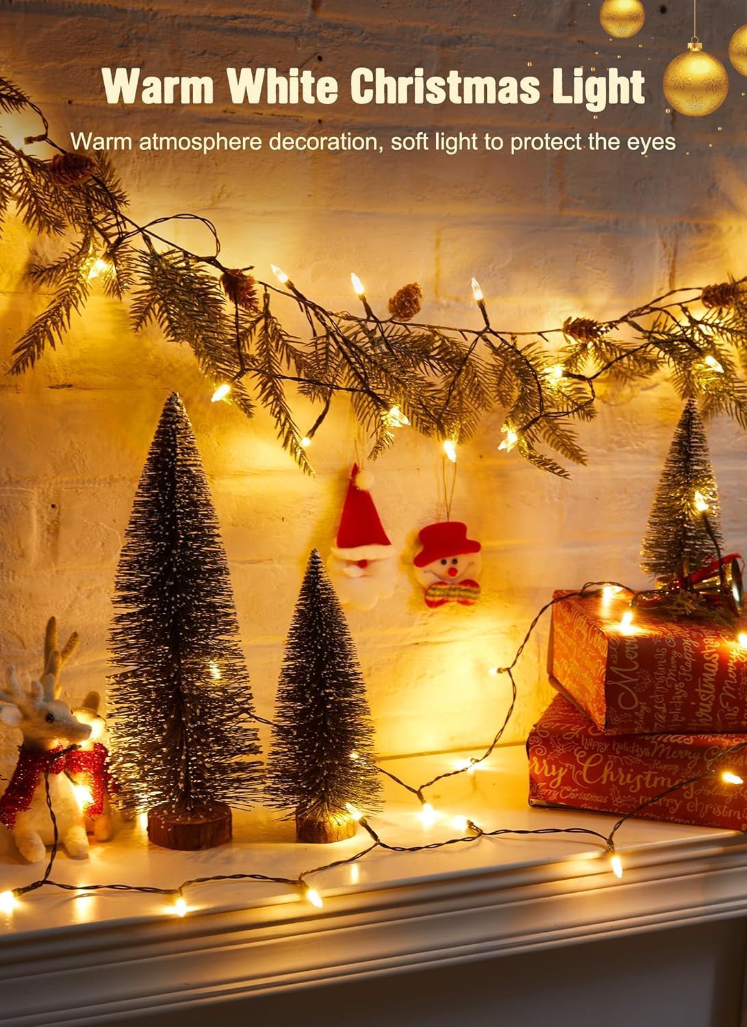 GlowGrove String Lights – Safe Nursery Ceiling Decor, Cool-Touch Battery Powered LED for Baby Room