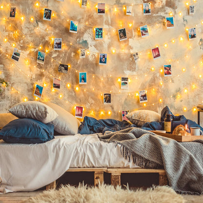 GlowNEST LED String Lights – Flameless, Cool-to-Touch Bedroom and Living Room Lighting for Safer Nights
