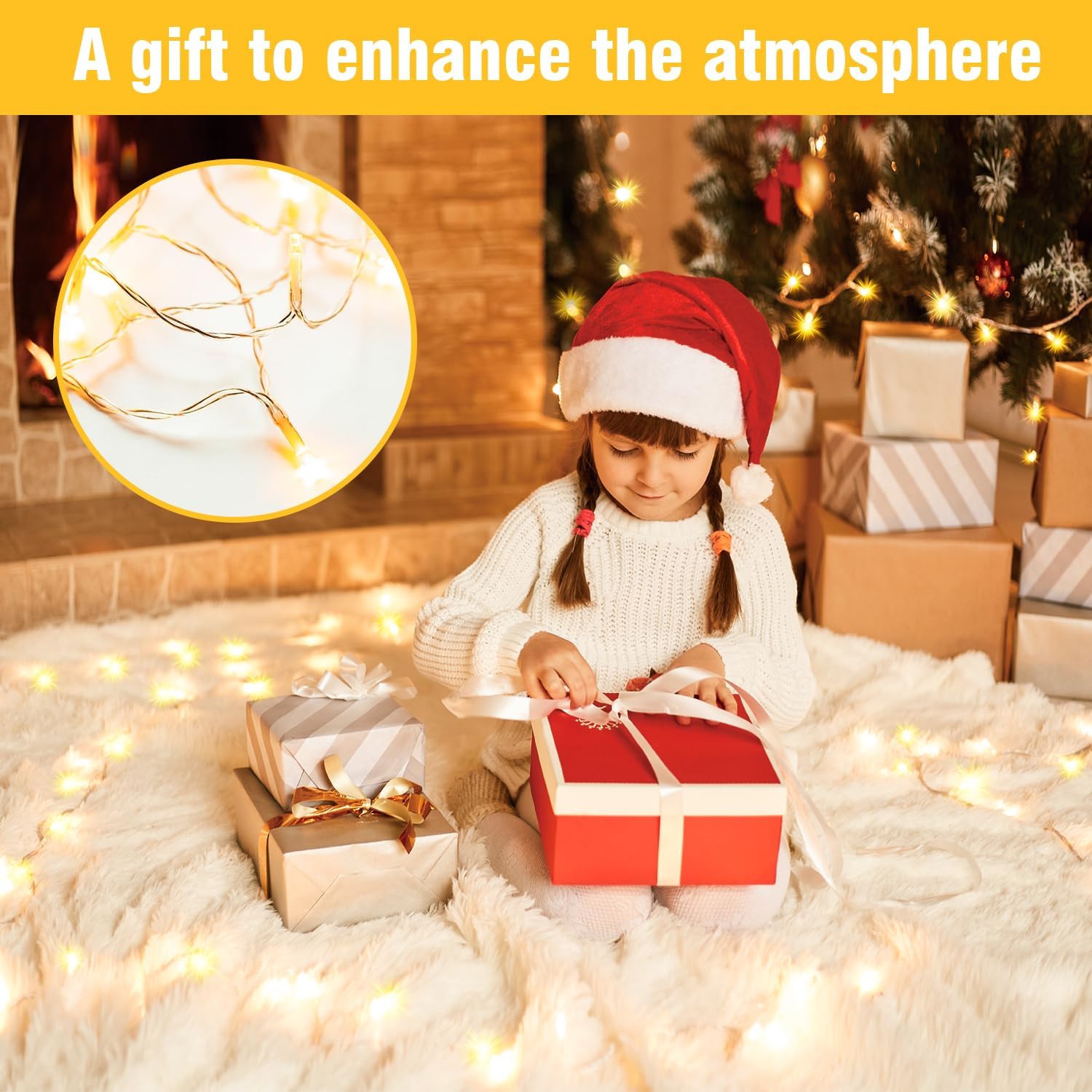 GlowNEST LED String Lights – Flameless, Cool-to-Touch Bedroom and Living Room Lighting for Safer Nights