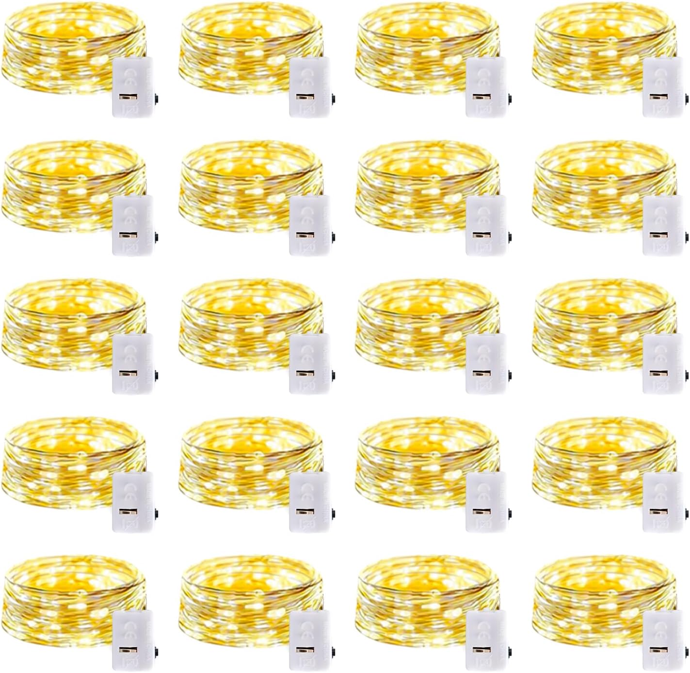 GlowNook Twinkle Lights – Child-Safe Bedroom Accent, Battery Operated with No Flame and Low Heat Bulbs