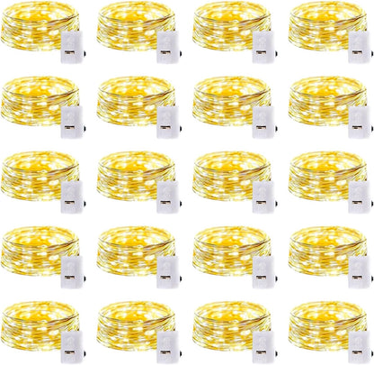 GlowNook Twinkle Lights – Child-Safe Bedroom Accent, Battery Operated with No Flame and Low Heat Bulbs