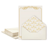 XXINMOH Designer Stationery Bundle – Archival-Quality Acid-Free Paper with Gold Foil Border for Elevated Gift Giving