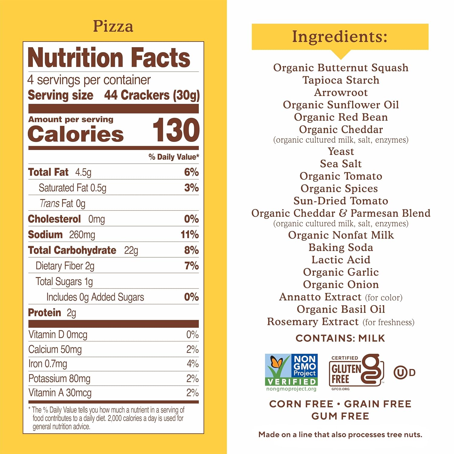 gluten-free, grain-free, corn-free, and non-gmo project verified certifications