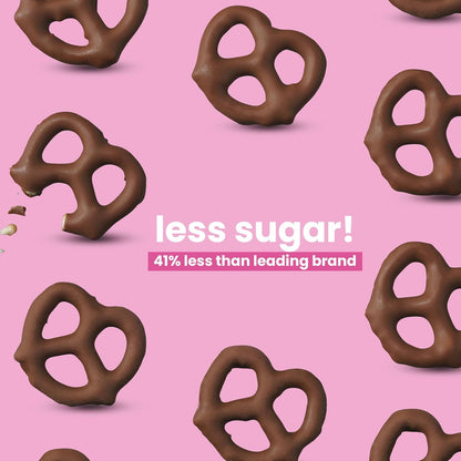 gluten-free pretzel core with no sugar alcohols, artificial sweeteners, or soy