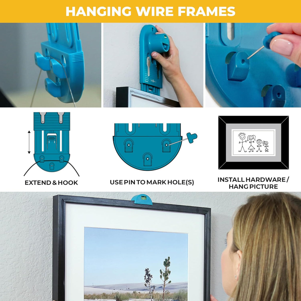 Go Hang It!® Pro Magnetic Picture Hanging System — Holiday Gift for Mom Who Loves Gallery Walls