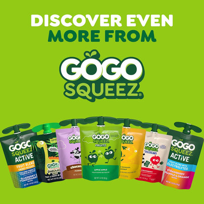 GoGo squeeZ Applesauce Pouches – Toddler Snack for Daycare Lunchbox, Allergen-Free Fruit Puree Pack of 18
