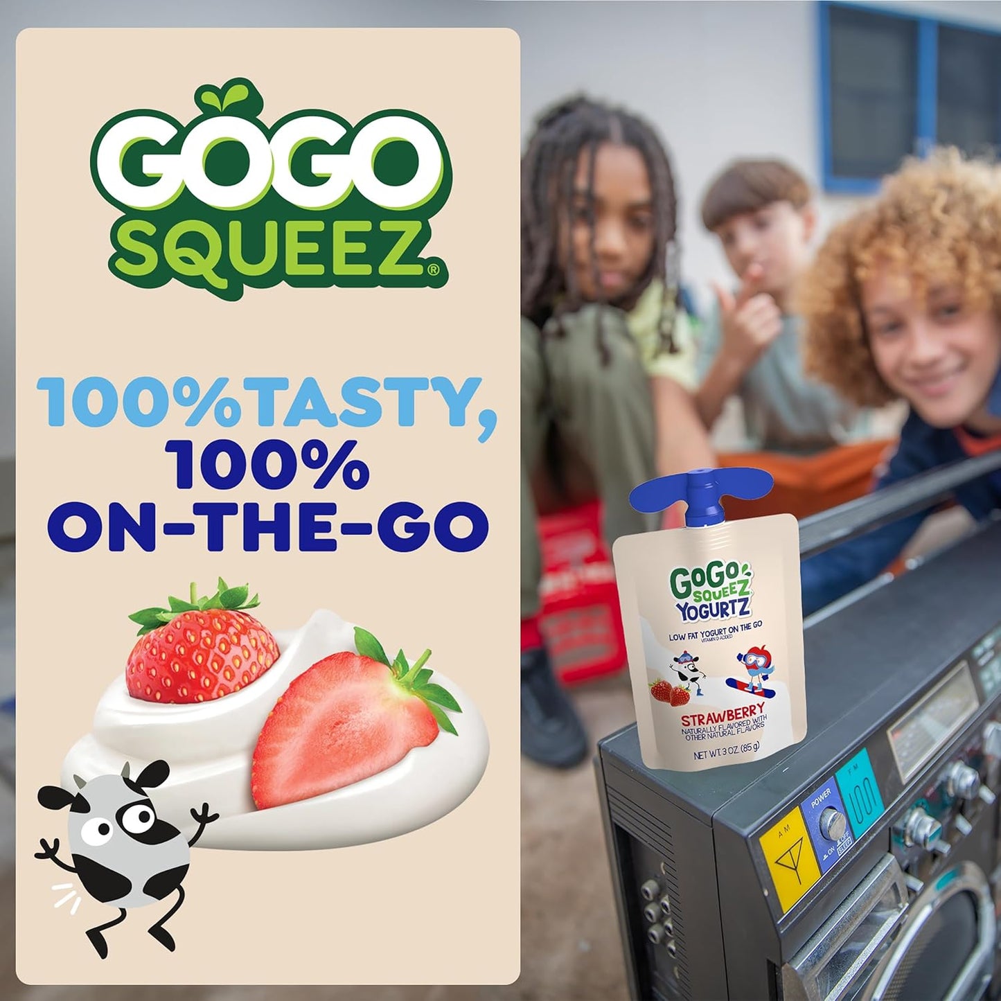 GoGo squeeZ yogurtZ Clean Label Snack – Non GMO and Preservative Free Yogurt for Health Conscious Caregivers, 3 oz Variety Pack