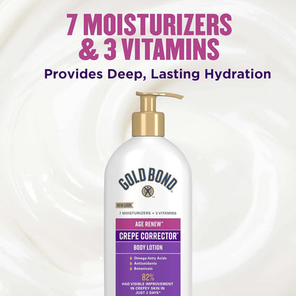Gold Bond Age Renew Crepe Corrector Body Lotion – Clean Fragrance-Free Body Lotion for Intentional Skincare